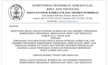 Perubahan Petunjuk Teknis Pengelolaan Blangko Ijazah Tahun Ajaran 2023/2024